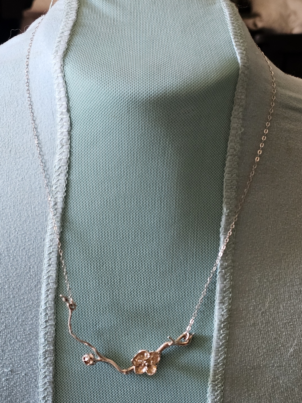 Delicate Silver Flower Necklace